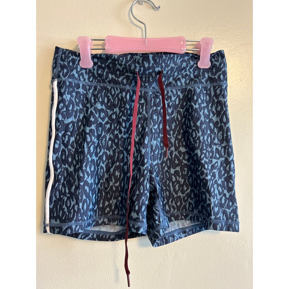 The Upside Leopard Print Athletic Swim Shorts Drawstring US 8
